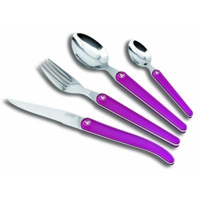 LAGUIOLE PRODUCTION - 444661 - MÉNAGÈRE 16P LAGUIOLE ACIDULE MANCHE ABS LILAS