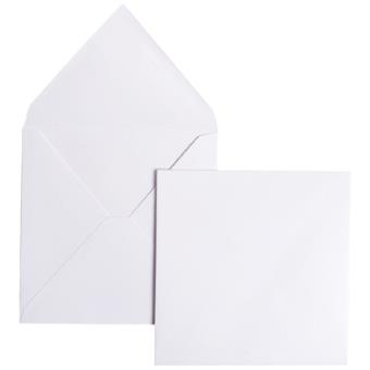 Enveloppe carrée Pollen - 120 g - format 165 x 165 mm - paquet de 20 -  coloris ivoire pas cher