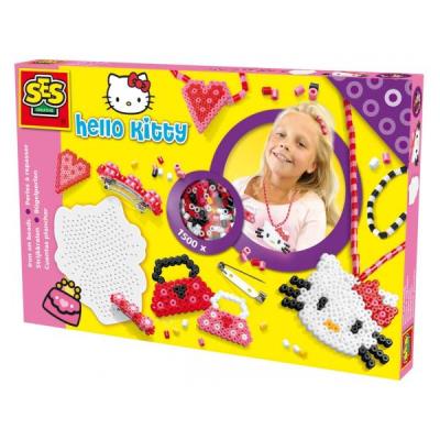 SES Creative - Boite de perles - Technique à repasser : Bijoux Hello Kitty