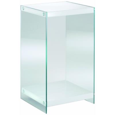 Haku möbel 87392 console mdf/verre trempé blanc 40 x 40 x 74 cm