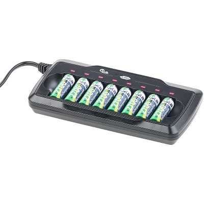 Chargeur pour 8 accus AA/AAA avec minuteur de sécurité