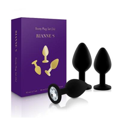 Booty Plug Set Black Rianne S X 3