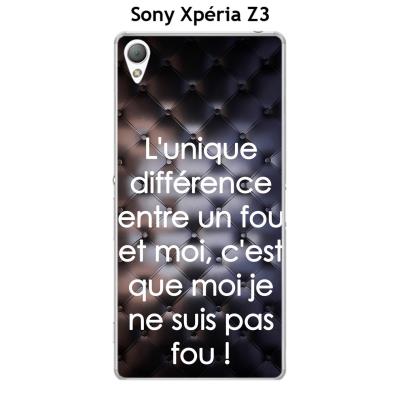 Coque Sony Xpéria Z3 design Cuir rembouré - Fou