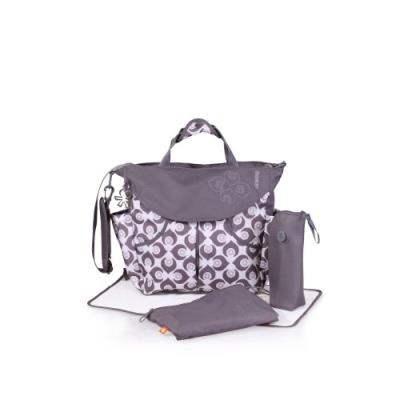 Okiedog sac à langer damask sumo blanc/gris