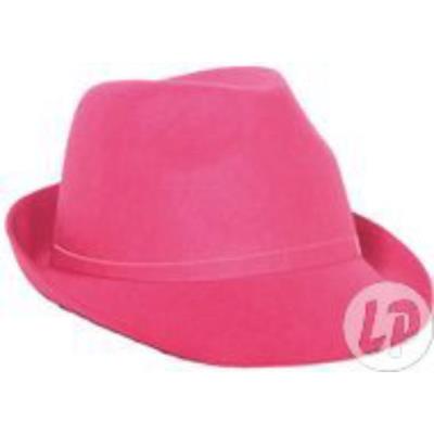 chapeau ska feutrine rose