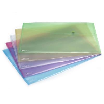 Pqt De 5 Pochettes Porte-Document A3 À Pression Assorti Pastel