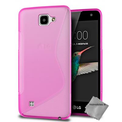 Housse etui coque pochette silicone gel fine pour LG K4 - ROSE