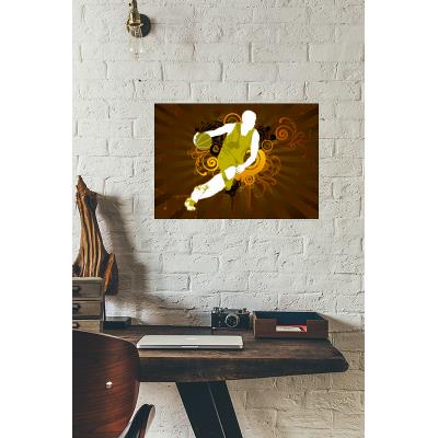 Cadre déco en plexiglas 21cm x 29.7cm épais. 3mm basketball vector