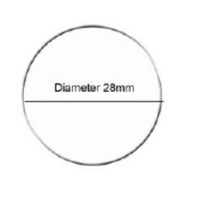 Seiko instruments 42100663 etiquettes 28 x 28mm blanc slp-rnd