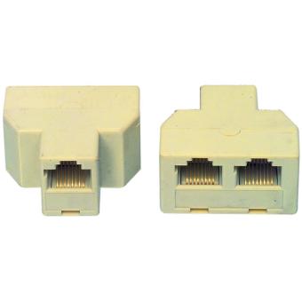 INECK® Coupleur en T Femelle/Femelle RJ45 Beige - Accessoire réseau - Achat  & prix