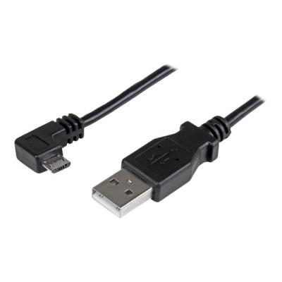 StarTech.com 1m Micro-USB oplaad en sync kabel - M/M - Micro-USB haaks naar rechts  - USB naar Micro USB oplaadkabel - 28/24AWG - USB-kabel - 1 m