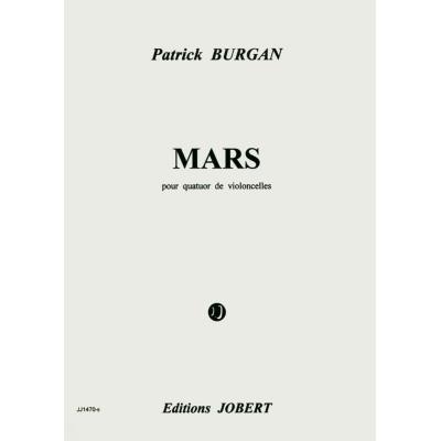 Partitions classique JOBERT BURGAN PATRICK - MARS - 4 VIOLONCELLES Violoncelle