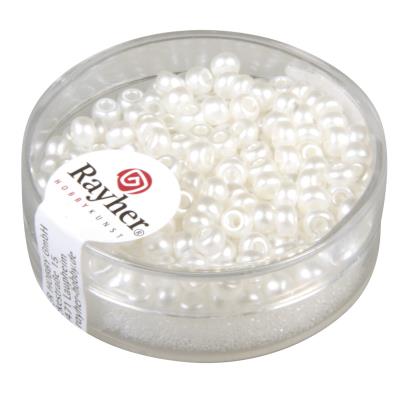 Perle rocaille cirée - Blanc - 2,6 mm