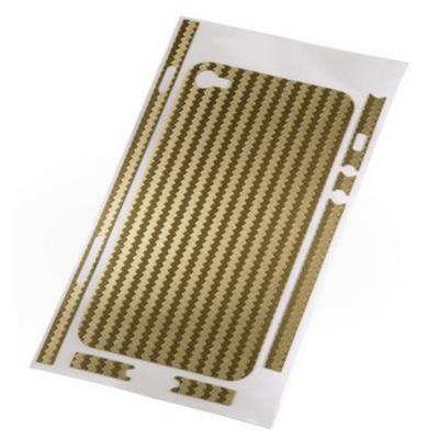 Hama-film de protection arrière carbon pour apple iphone 4, doré