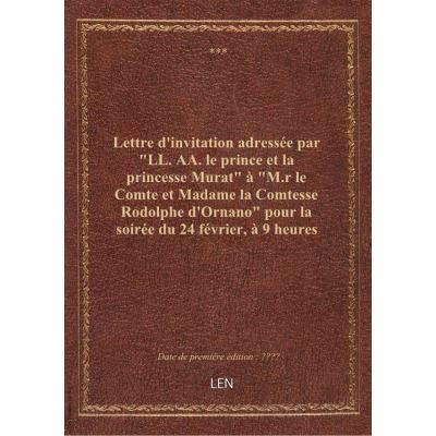 Lettre d'invitation adressée par \
