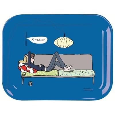 PETIT JOUR - SB929D - ASSIETTE - PLATEAU - BLEU