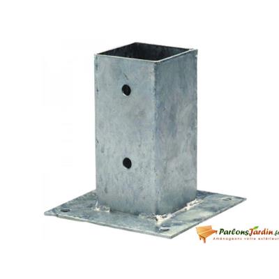Support poteau en métal à fixer 9x9cm Burger