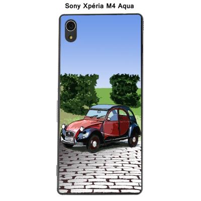 Coque Sony Xpéria M4 Aqua - 2 chevaux Charleston-2