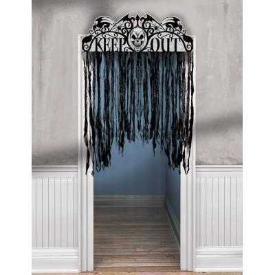 Rideau de porte Keep Out Halloween