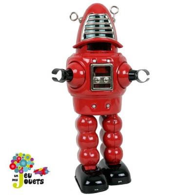 Robot Rouge Jouet mecanique Planet interdite etincelles Jouet en metal à clé