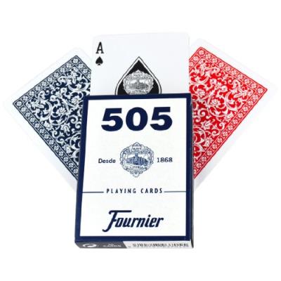 Fournier - f21644 - jeu de cartes - no. 505 - 2 index petite - rouge/bleu
