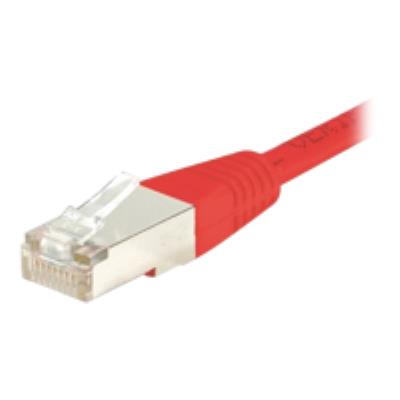 CORDON RJ45 patch SSTP CAT 6 Croisé Rouge -  10 M