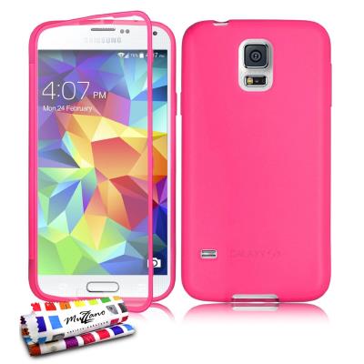 Etui Ã  Rabat Jelly Glass Rose bonbon pour SAMSUNG GALAXY S5