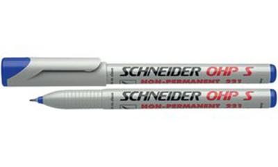 SCHNEIDER - Marqueur non permanent pour rétroprojecteurs 225M, bleue, pointe ogive M, 1 mm de largeur de tracé -1213