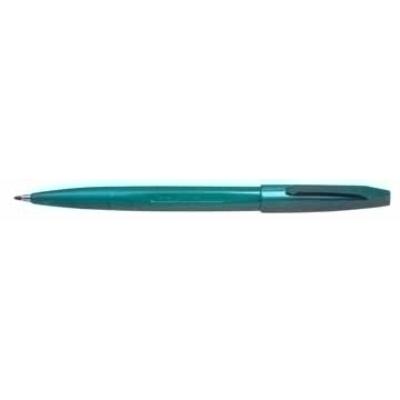 Pentel - Sign Pen S520 - Stylo Feutre - Pointe En Nylon - Largeur De Trait 0,8 Mm - Encre Verte - Lot De 12