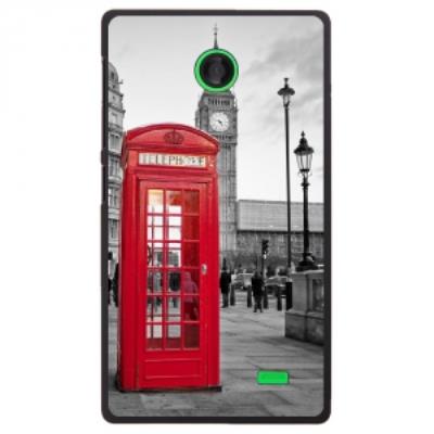 Coque rigide pour Nokia X avec impression Motifs cabine téléphonique UK rouge
