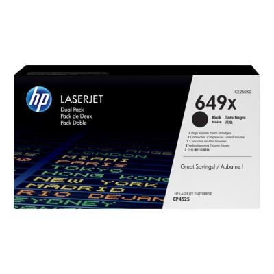 HP 649X - 2 - hoog rendement - zwart - origineel - LaserJet - tonercartridge ( CE260XD )