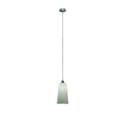 Reality Leuchten R30551011 Suspension 1 Ampoule E27 Max. 60 W (Non Incluse) Nickel Matverre Blanc Ø 15 Cm, Hauteur Max. 130 Cm