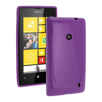 Coque Housse minigel violet glossy Lumia 520 Nokia