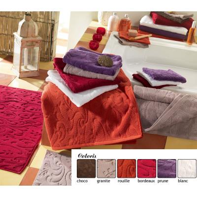 Serviette de toilette jacquard 50x90 HAMMAM PRUNE