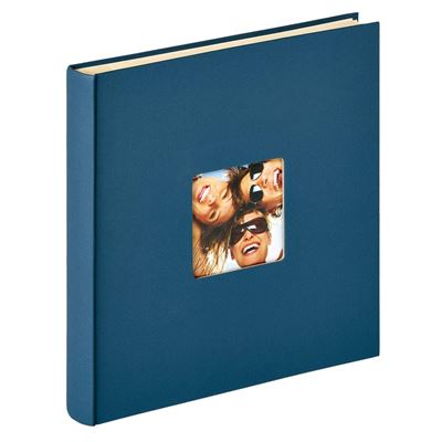 Walther Album Photo Autocollant Design Fun, 33 x 34 cm Album Photo, Structure Couverture, Bleu, 33 x 33,5 cm