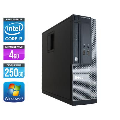 Unité centrale Dell Optiplex 3010 SFF - Noir - Intel Core i3-3220 / 3.30 GHz - RAM 4 Go - HDD 250 Go - DVDRW - Gigabit Ethernet - Windows 7 Profession