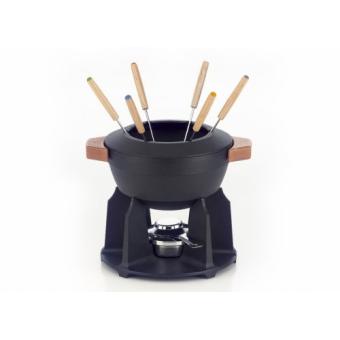 Le Creuset Service Fondue Savoyarde Manches Bois Noir Fondue Achat