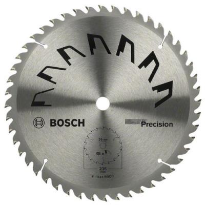 Bosch 2609256881 Précision Lame De Scie Circulaire 48 Dents Carbure Coupe Nette Diamètre 235 Mm Alésage/Alésage avec Bague De Ré