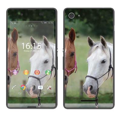 Skin stickers pour sony xperia e3 (sticker : two horses)