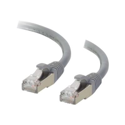 C2G Cat6a Booted Shielded (STP) Network Patch Cable - verbindingskabel - 30 cm - grijs