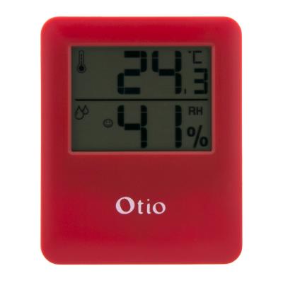 Thermomètre / Hygromètre intérieur magnétique Rouge