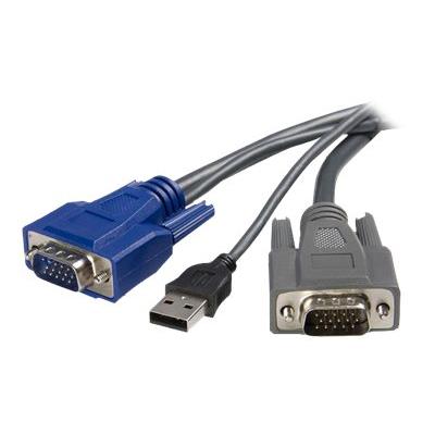 StarTech.com Ultra-Thin ultradunne 2-in-1 USB VGA KVM-kabel - toetsenbord / video / muis (TVM) kabel - 1.8 m