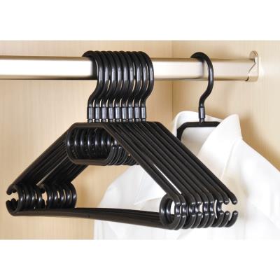 Cintres en plastique - Lot de 10 - Noir - Rangement penderie