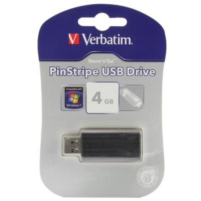 Verbatim - pinstripe - clé usb drive 2.0 - 4 go - noir