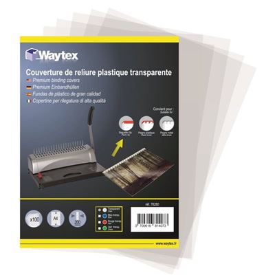 Couverture translucide PVC A4 paquet de 100