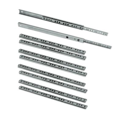 Emuca 3010005 Lot de 5 paires (10 pièces) Coulisses/Glissières à Billes Extrait Partie 17mm x 342mm pour Tiroir