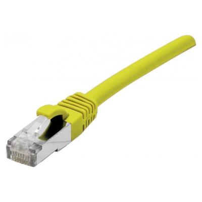 deXlan - Cordon de raccordement - RJ-45 (M) pour RJ-45 (M) - 7.5 m - SFTP - CAT 6a - sans halogène, moulé, sans crochet - jaune