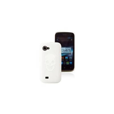 Coque Arrière De Protection Silicone Glacé Motif Tête de Mort pour Wiko Cink Slim