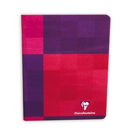 Cahier Piqué 17x22 144 pages Séyès rose/violet