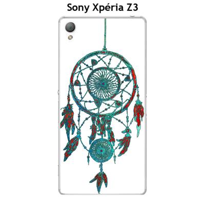 Coque Sony Xpéria Z3 design Capteur de rêves fond blanc